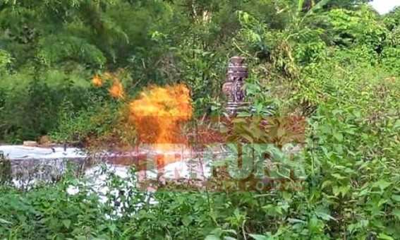 Fire at abandoned ONGC well in Tripura rages for 8 hours Fire at abandoned ONGC well in Tripura rages for 8 hours